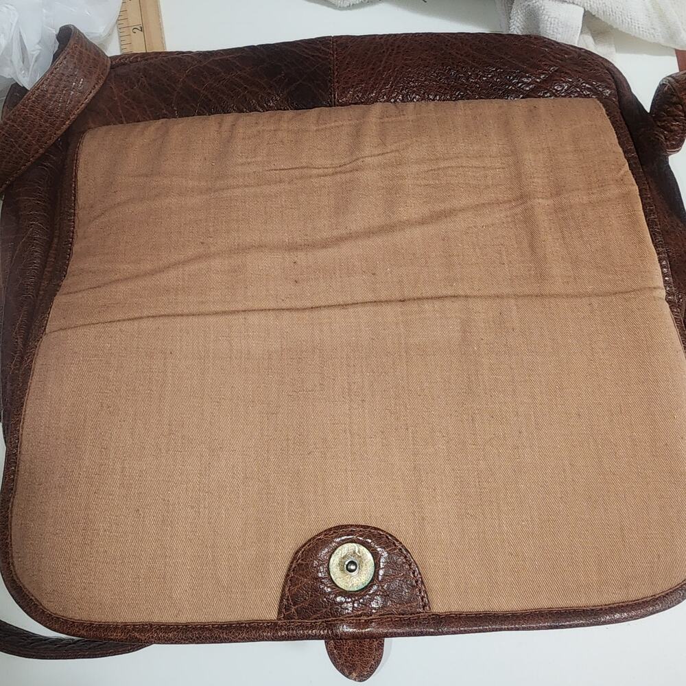 vintage Wilsons Leather brown textured messenger crossbody bag - Picture 13 of 14